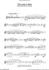 Cover icon of The Lady In Red sheet music for flute solo by Chris de Burgh, intermediate skill level