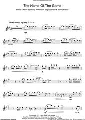 Cover icon of The Name Of The Game sheet music for flute solo by ABBA, Benny Andersson, Bjorn Ulvaeus and Stig Anderson, intermediate skill level
