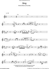 Cover icon of Sing sheet music for saxophone solo by Merle Travis and Fran Healy, intermediate skill level