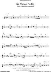 Cover icon of No Woman, No Cry sheet music for flute solo by Bob Marley and Vincent Ford, intermediate skill level