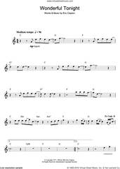 Cover icon of Wonderful Tonight sheet music for saxophone solo by Eric Clapton, wedding score, intermediate skill level