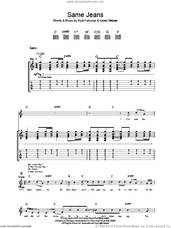 Cover icon of Same Jeans sheet music for guitar (tablature) by The View, Keiren Webster and Kyle Falconer, intermediate skill level