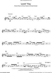 Cover icon of Lovin' You sheet music for saxophone solo by Minnie Riperton and Richard Rudolph, intermediate skill level