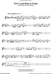 Cover icon of Don't Look Back In Anger sheet music for clarinet solo by Oasis and Noel Gallagher, intermediate skill level