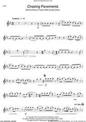 Cover icon of Chasing Pavements sheet music for flute solo by Adele and Francis White, intermediate skill level