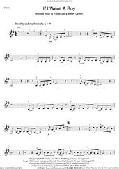 Cover icon of If I Were A Boy sheet music for violin solo by Beyonce, Britney Carlson and Toby Gad, intermediate skill level