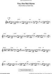 Cover icon of You Are Not Alone sheet music for clarinet solo by Michael Jackson and Robert Kelly, intermediate skill level