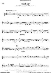 Cover icon of The Fear sheet music for violin solo by Lily Allen and Greg Kurstin, intermediate skill level