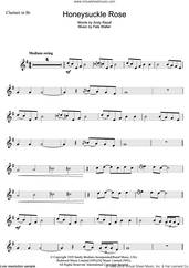 Cover icon of Honeysuckle Rose sheet music for clarinet solo by Andy Razaf and Thomas Waller, intermediate skill level