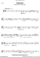 Cover icon of Hallelujah sheet music for clarinet solo by Alexandra Burke and Leonard Cohen, intermediate skill level