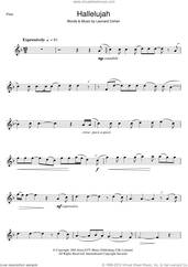 Cover icon of Hallelujah sheet music for flute solo by Alexandra Burke and Leonard Cohen, intermediate skill level