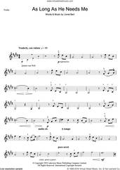 Cover icon of As Long As He Needs Me (from Oliver!) sheet music for violin solo by Lionel Bart and Oliver!, intermediate skill level