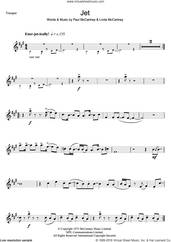 Cover icon of Jet sheet music for trumpet solo by Wings, Paul McCartney and Linda McCartney, intermediate skill level