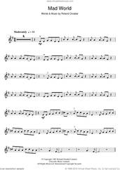 Cover icon of Mad World sheet music for violin solo by Tears For Fears and Roland Orzabal, intermediate skill level