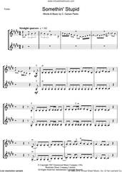 Cover icon of Somethin' Stupid sheet music for violin solo by Frank Sinatra and C. Carson Parks, intermediate skill level