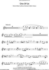 Cover icon of One Of Us sheet music for flute solo by ABBA, Benny Andersson and Bjorn Ulvaeus, intermediate skill level