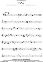 Cover icon of Fix You sheet music for clarinet solo by Coldplay, Chris Martin, Guy Berryman, Jonny Buckland and Will Champion, intermediate skill level