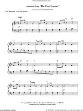 Cover icon of Autumn (from The Four Seasons) sheet music for piano solo (chords, lyrics, melody) by Antonio Vivaldi, classical score, intermediate piano (chords, lyrics, melody)
