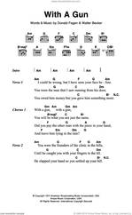 Cover icon of With A Gun sheet music for guitar (chords) by Steely Dan, Donald Fagen and Walter Becker, intermediate skill level