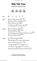 Cover icon of Riki Tiki Tavi sheet music for guitar (chords) by Walter Donovan and Donovan Leitch, intermediate skill level