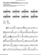 Cover icon of Miller's Crossing (End Titles) sheet music for piano solo (chords, lyrics, melody) by Carter Burwell, intermediate piano (chords, lyrics, melody)
