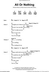 Cover icon of All Or Nothing sheet music for guitar (chords) by Steve Marriott, The Small Faces and Ronnie Lane, intermediate skill level