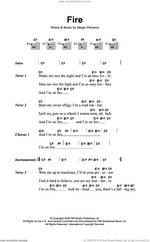 Cover icon of Fire sheet music for guitar (chords) by Kasabian and Sergio Pizzorno, intermediate skill level