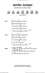 Cover icon of Jennifer Juniper sheet music for guitar (chords) by Walter Donovan and Donovan Leitch, intermediate skill level