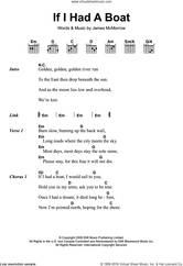Cover icon of If I Had A Boat sheet music for guitar (chords) by James McMorrow, intermediate skill level
