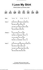 Cover icon of I Love My Shirt sheet music for guitar (chords) by Walter Donovan and Donovan Leitch, intermediate skill level