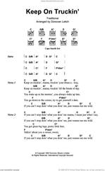 Cover icon of Keep On Truckin' sheet music for guitar (chords) by Walter Donovan and Miscellaneous, intermediate skill level