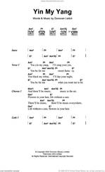 Cover icon of Yin My Yang sheet music for guitar (chords) by Walter Donovan and Donovan Leitch, intermediate skill level