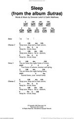 Cover icon of Sleep (From Album Sutras) sheet music for guitar (chords) by Walter Donovan, Caitlin Matthews and Donovan Leitch, intermediate skill level