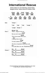 Cover icon of International Rescue sheet music for guitar (chords) by Fuzzbox, Joanne Dunne, Liam Sternberg, Margaret Dunne and Victoria Perks, intermediate skill level