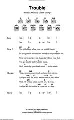 Cover icon of Trouble sheet music for guitar (chords) by Little Feat and Lowell George, intermediate skill level
