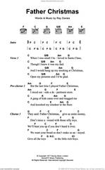 Cover icon of Father Christmas sheet music for guitar (chords) by The Kinks and Ray Davies, intermediate skill level