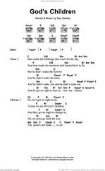 Cover icon of God's Children sheet music for guitar (chords) by The Kinks and Ray Davies, intermediate skill level