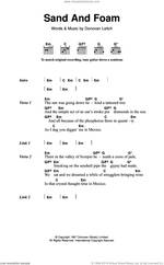 Cover icon of Sand And Foam sheet music for guitar (chords) by Walter Donovan and Donovan Leitch, intermediate skill level