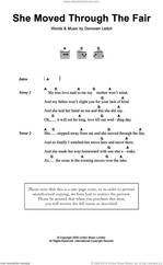 Cover icon of She Moved Through The Fair sheet music for guitar (chords) by Walter Donovan and Miscellaneous, intermediate skill level
