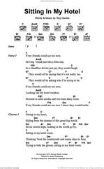 Cover icon of Sitting In My Hotel sheet music for guitar (chords) by The Kinks and Ray Davies, intermediate skill level