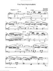 Cover icon of Five Piano Improvisations: 4. Allegretto sheet music for piano solo by Edward Elgar, classical score, intermediate skill level
