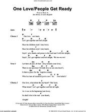 Cover icon of One Love/People Get Ready sheet music for guitar (chords) by Bob Marley and Curtis Mayfield, intermediate skill level