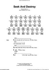Cover icon of Seek And Destroy sheet music for guitar (chords) by Metallica, James Hetfield and Lars Ulrich, intermediate skill level