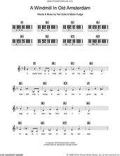 Cover icon of A Windmill In Old Amsterdam sheet music for piano solo (chords, lyrics, melody) by Ronnie Hilton, Myles Rudge and Ted Dicks, intermediate piano (chords, lyrics, melody)