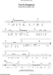 Cover icon of You're Gorgeous sheet music for piano solo (chords, lyrics, melody) by Babybird, Baby Bird and Steve Jones, intermediate piano (chords, lyrics, melody)