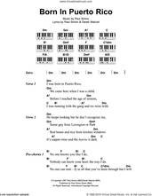 Cover icon of Born In Puerto Rico sheet music for piano solo (chords, lyrics, melody) by Paul Simon and Derek Walcott, intermediate piano (chords, lyrics, melody)