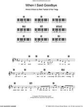 Cover icon of When I Said Goodbye sheet music for piano solo (chords, lyrics, melody) by Steps, Karl Twigg and Mark Topham, intermediate piano (chords, lyrics, melody)