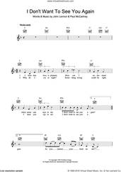 Cover icon of I Don't Want To See You Again sheet music for voice and other instruments (fake book) by The Beatles, Peter and Gordon, John Lennon and Paul McCartney, intermediate skill level