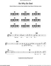 Cover icon of So Why So Sad sheet music for piano solo (chords, lyrics, melody) by Manic Street Preachers, James Dean Bradfield, Nick Jones and Sean Moore, intermediate piano (chords, lyrics, melody)