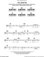 Cover icon of You Said No sheet music for piano solo (chords, lyrics, melody) by Busted, Charles Simpson, James Bourne, John McLaughlin, Owen Doyle, Richard Rashman and Steve Robson, intermediate piano (chords, lyrics, melody)